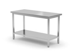 Stålbord med underhylde 1800x600x(H)850 mm, Hendi
