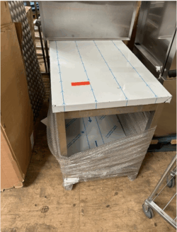 Stålbord med underhylde 1200x600x900