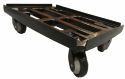 Tralle i plast 60x40 m/gitter og gummihjul