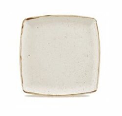 Stonecast Nutmeg Cream firkantet tallerken 26,8 cm, Churchill