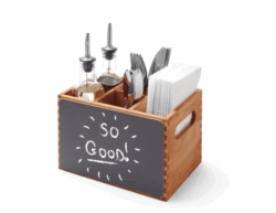 Bestikkasse inkl menu tavle 21x15x(h)15 cm, Hendi