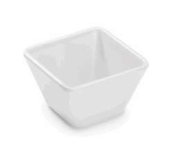 Melamine square bowl in white/white 9x9x5,5 cm, Pujadas