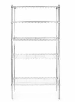Reol med 5 hylder i stål 910x455x(h)1830 mm, Hendi