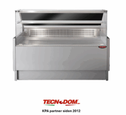 Køledisk 200 cm bred, 90 cm dyb, Tecnodom Vigo - sort RAL9005