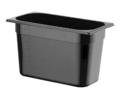 Gastrobakke i sort plast 1/3 100 mm