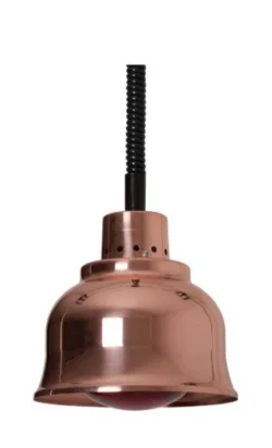 Varmelampe i kobber m/rød pære, Amitek