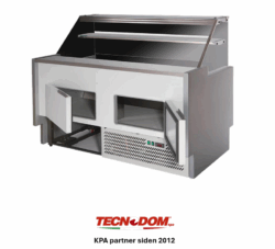 Køledisk 150 cm bred, 78 cm dyb, Tecnodom Vigo - sort RAL9005