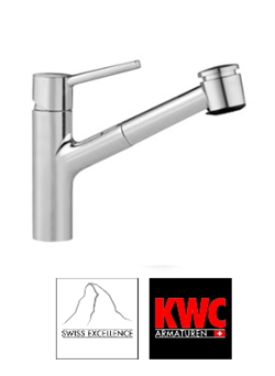 Luna-E armatur med udtræksbruser fra KWC - TOPKVALITET