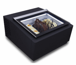 Isfryser bordmodel i sort til 3x5 L (åbnes bagfra)