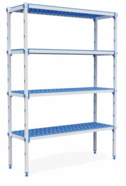 Køle-/fryserumsreol m/4 hylder 385 mm dybe og flere længder, Pujadas