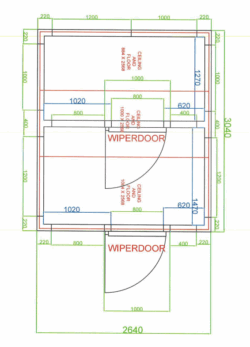 Køle/fryserum dobbeltrum JKS måler 2640 x 3040 x 2100. Prisen er uden motor (kun rum) - jks ORD 319 100 mm