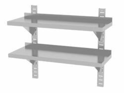 Stålhylde i 2 etager 800x300x600 (maks 25 kg pr hylde), Hendi