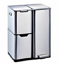 Baltic affaldssytem 60L m/3 inderspande (13x17x30L spande) i stål, Minatol