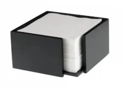 Servietholder i sort bambus 19x19x10 cm