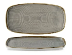 Stonecast Peppercorn Grey oblong med kanter 34,5 x 18,5 cm, Churchill