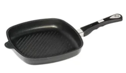 Firkantet pande 26 x 26 cm med grillflade IKKE INDUKTION, AMT (restsalg)