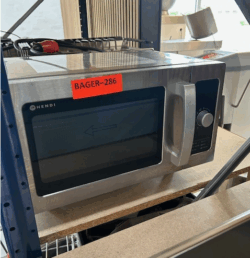 Mikroovn fra Hendi, brugt - 14 dages garanti. Du kan tilkøbe 12 mdr. for 799 kr.