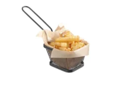 Friturekurv til servering i stabelbar sort 13x11,5x(h)8 cm, Hendi