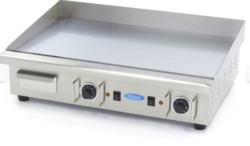 Stegeplade med 2 zoner krom 73 cm, 400v