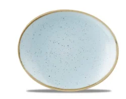 Stonecast Duck Egg oval tallerken 19,2 x 16 cm, Churchill