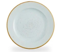 Stonecast Duck Egg flad tallerken med bred fane 17 cm, Churchill