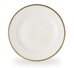 Stonecast Barley White flad tallerken med bred fane 23,4 cm, Churchill
