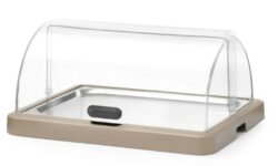 Køledisplay til buffet med rullelåg Uniq i beige, Hendi
