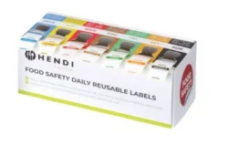 Labels til fødevarer (alle ugens dage) inkl holder, Hendi