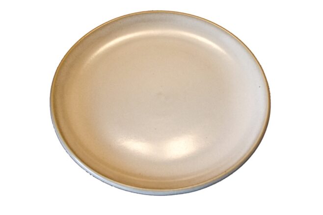 Flad tallerken 19 cm, Sandfarvet stentøj