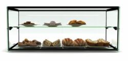 Sayl neutral displaymontre rektangulær m/LED lys og hylde 920X330X315