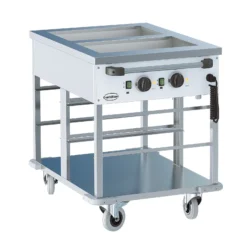 Bain marie trolley 2x 1/1 gn på hjul