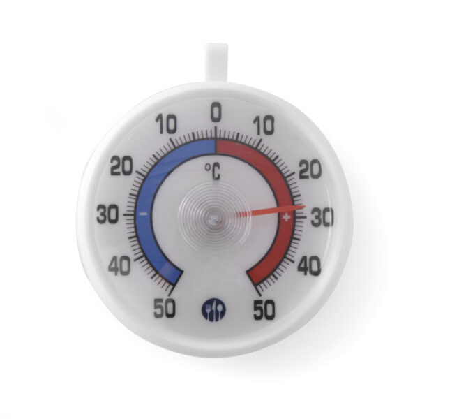 Køleskabstermometer i rund m/krog, Hendi