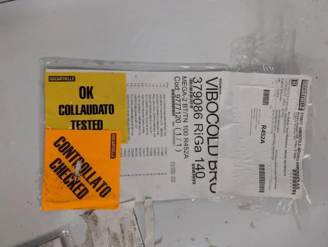 Impulskøler Vibocold / Oscartielle Riga 140 brugt køl/frys, brugt
