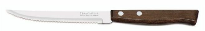 Tramontina steakkniv med træskafte, 12 pk ”ubehandlet træ”
