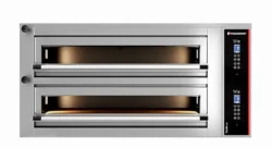 Pizzaovn 2x6 pizzaer 450 grader, PYRALIS Pizza group m/ varmelegmer indbygget i pizzastenen