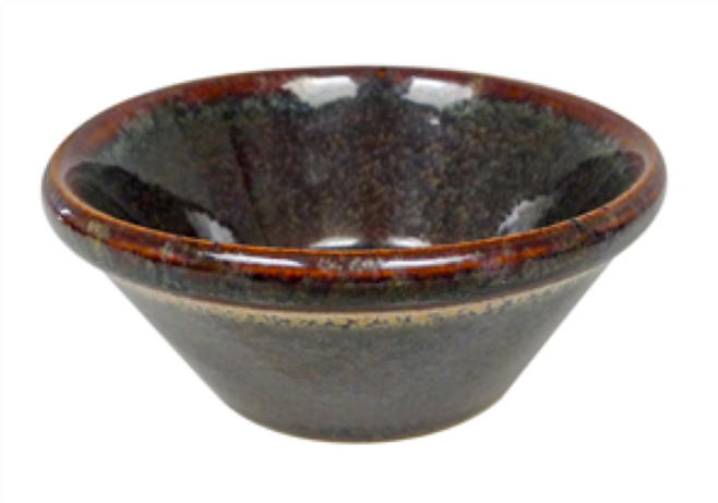 Dipskål Konisk, 10x4,5cm, Grøn/Brun