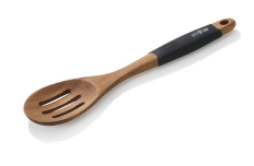 Perforeret serveringsske i træ med plasthåndtag, WAS