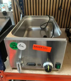 bain marie med tappehane fra Hendi, brugt - 14 dages garanti. Du kan tilkøbe 12 mdr. for 799 kr.
