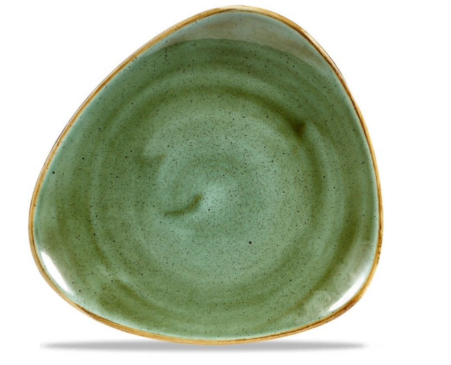 Stonecast Samphire Green trekantet tallerken 20,3 cm, Churchill