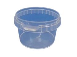 Plastbøtte rund i klar 1000 ml (restsalg)