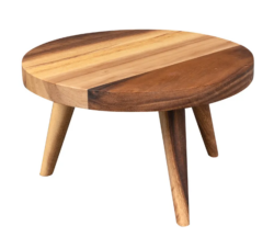 Alchemy round wooden stand in acacia 25 x 15 cm, Churchill