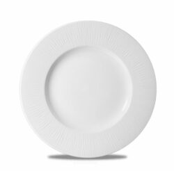 Super Vitrified Bamboo White flad tallerken med bred fane 30,5 cm, Churchill