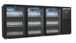 Backbar m/ 3 låger i sort måler 1988x520x860