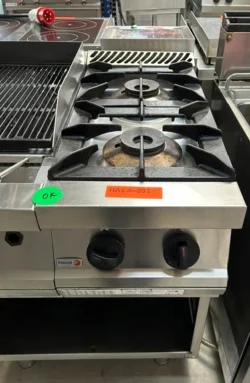 kogebord til gas med 2 blus, brugt - 14 dages garanti. Du kan tilkøbe 12 mdr. for 799 kr.