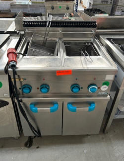 friture fra MBM med to kar, brugt - 14 dages garanti. Du kan tilkøbe 12 mdr. for 799 kr.