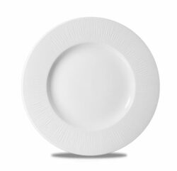 Super Vitrified Bamboo White flad tallerken med bred fane 27,2 cm, Churchill