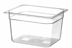 Gastrobakke i klar plast 1/2 65 mm