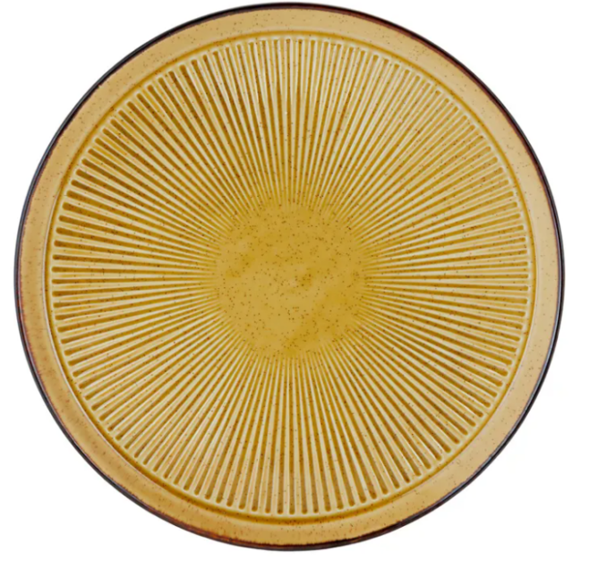 Flad tallerken Ø27 cm i mustard, Cosy