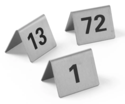 Bordnummer 25-36 i stål, Hendi