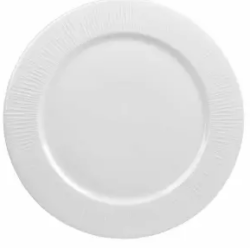 Super Vitrified Bamboo White flad tallerken med smal fane 21 cm, Churchill